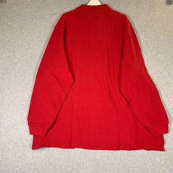 Duluth Men’s Size 3XL Long Sleeve Collared Polo Shirt Red Cotton 3 Button NWT - Picture 3 of 8
